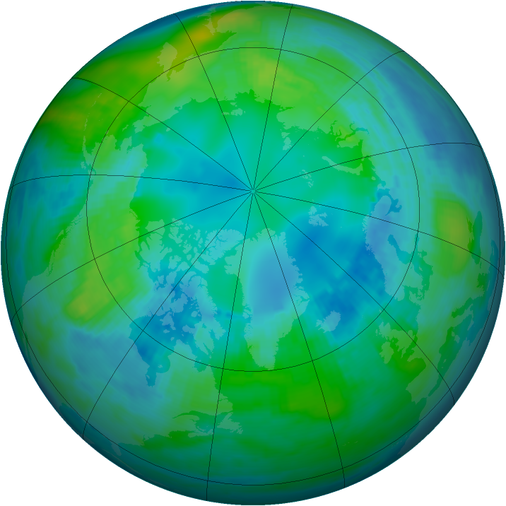 Arctic ozone map for 28 October 1991